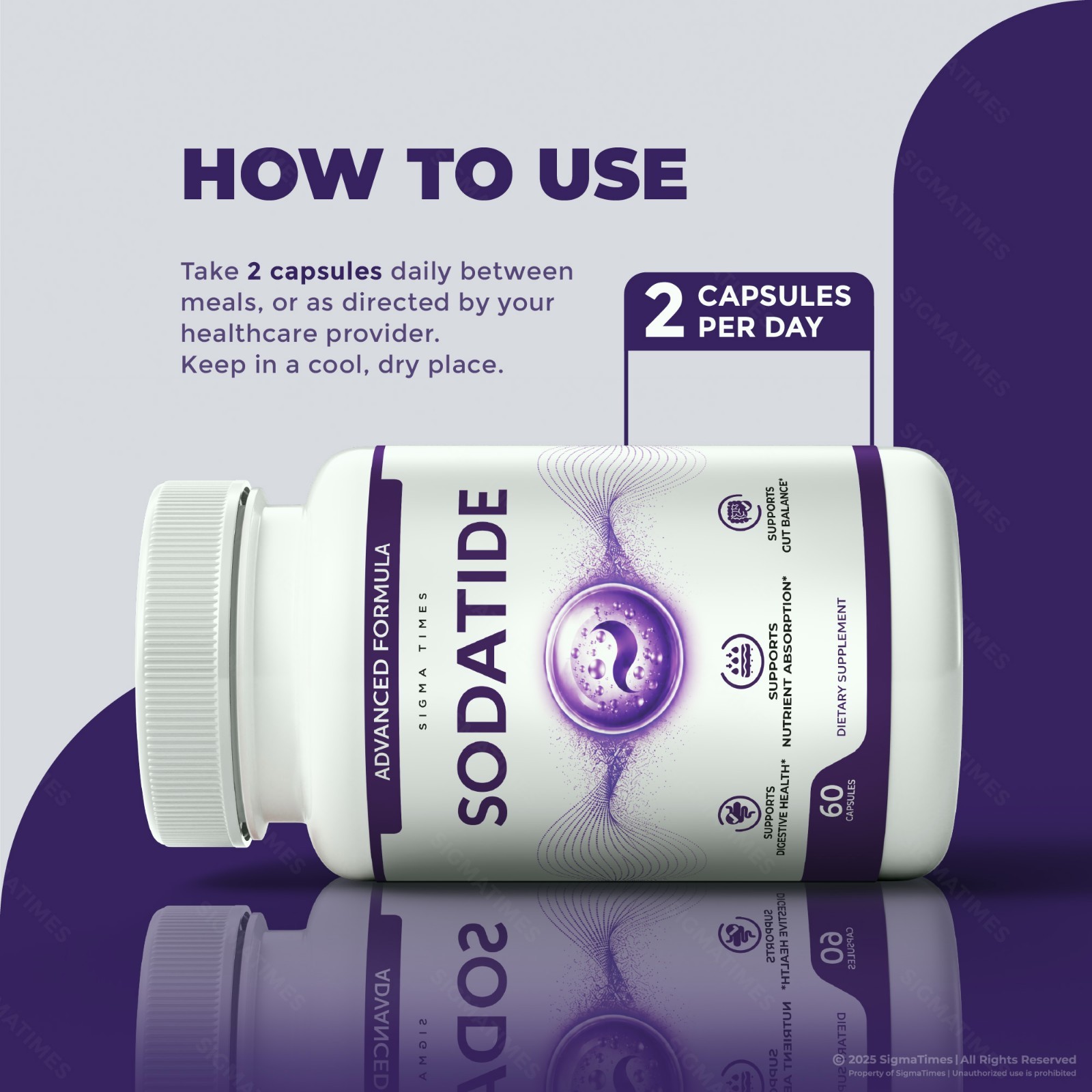 SodaTide how to use: take 2 capsules daily between meals